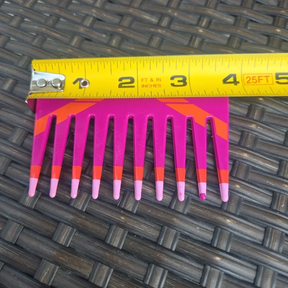 Mebco Pink Twice Dipped Volume Comb Vintage 1980s Retro Mini
